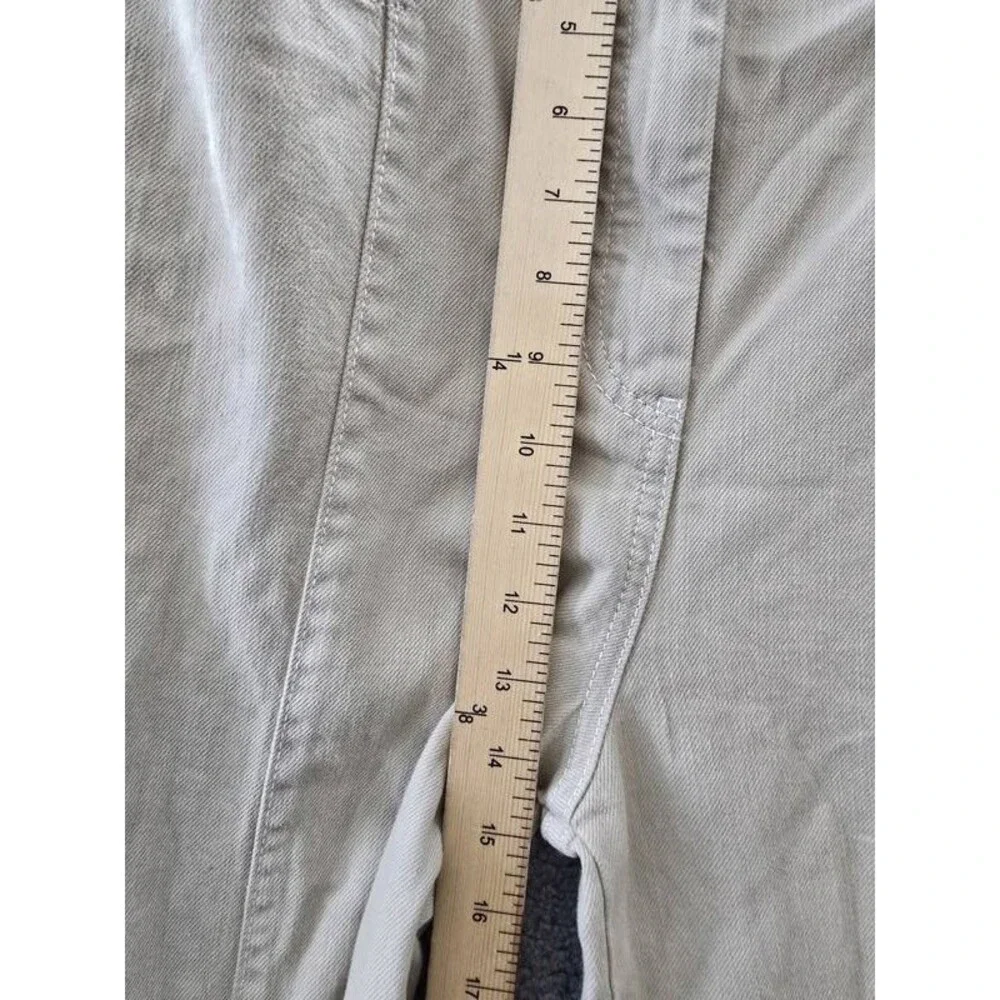BOSS Orange Wide-Leg Denim Jeans Women's 8 Beige Belt Loops Zip & Button Closure - Picture 13 of 15